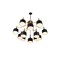Cwi Lighting Corna 12 Light Down Chandelier With Matte Black & Satin Gold Finish 1017P32-12-129-A - alternate 2